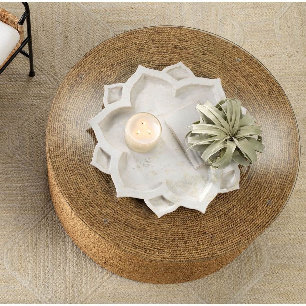 Harbor Round Seagrass Coffee Table