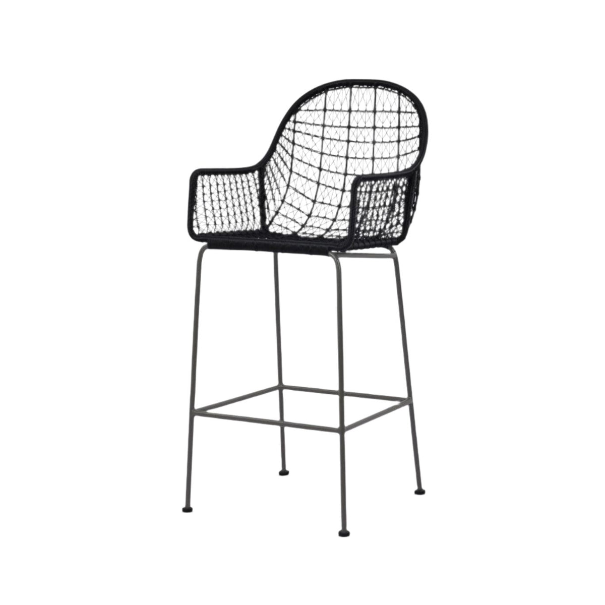 Benito Black Woven Counter & Bar Stools