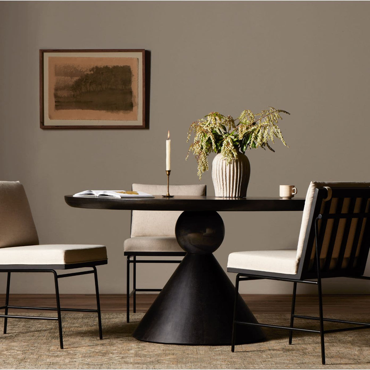 Branson Worn Black Dining Table