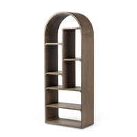 Rizzo Arched Natural Oak Bookcase