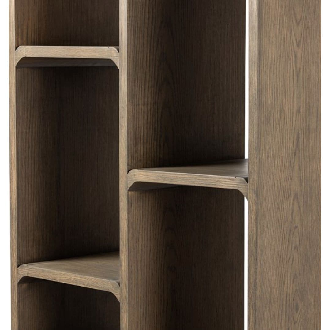 Rizzo Arched Natural Oak Bookcase