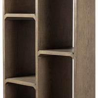 Rizzo Arched Natural Oak Bookcase