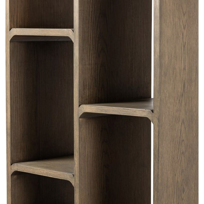 Rizzo Arched Natural Oak Bookcase