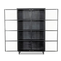 Seymore Black Iron Display Cabinet