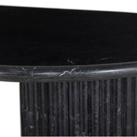 Orlando Oval Black Marble Coffee Table