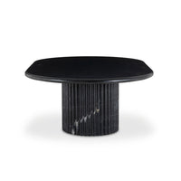 Orlando Oval Black Marble Coffee Table