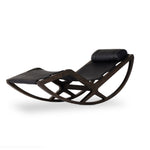 Torrence Black Leather Sling Chaise