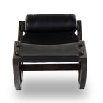 Torrence Black Leather Sling Chaise