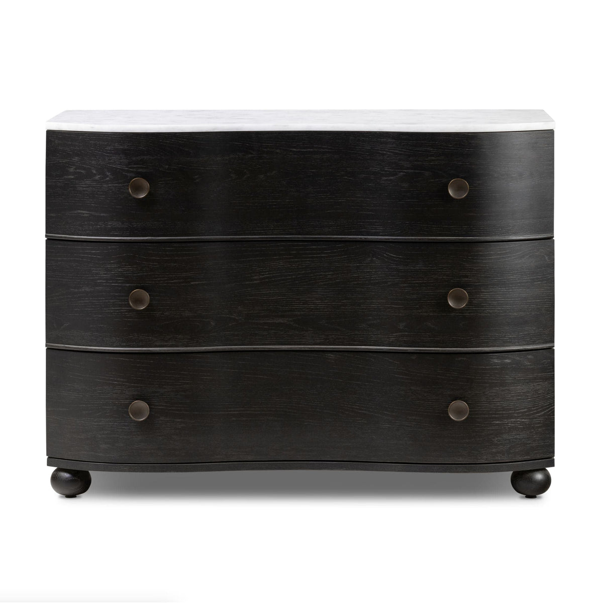 Tolson Distressed Black & Marble Chest