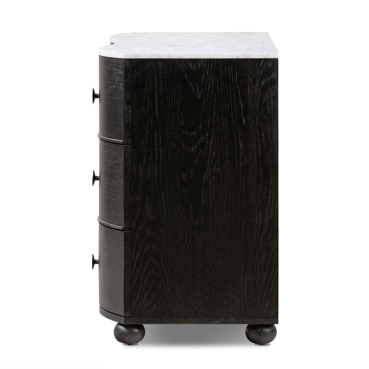 Tolson Distressed Black & Marble Chest