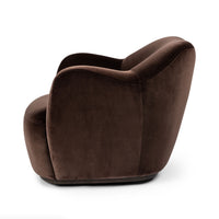 James Chocolate Brown Swivel Chair