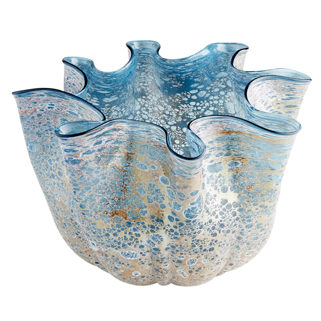 Muse Blue Art Glass Decorative Bowls