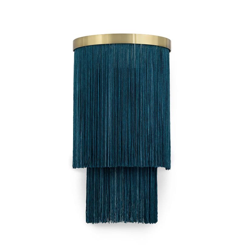 Cabaret Blue Fringe Sconce