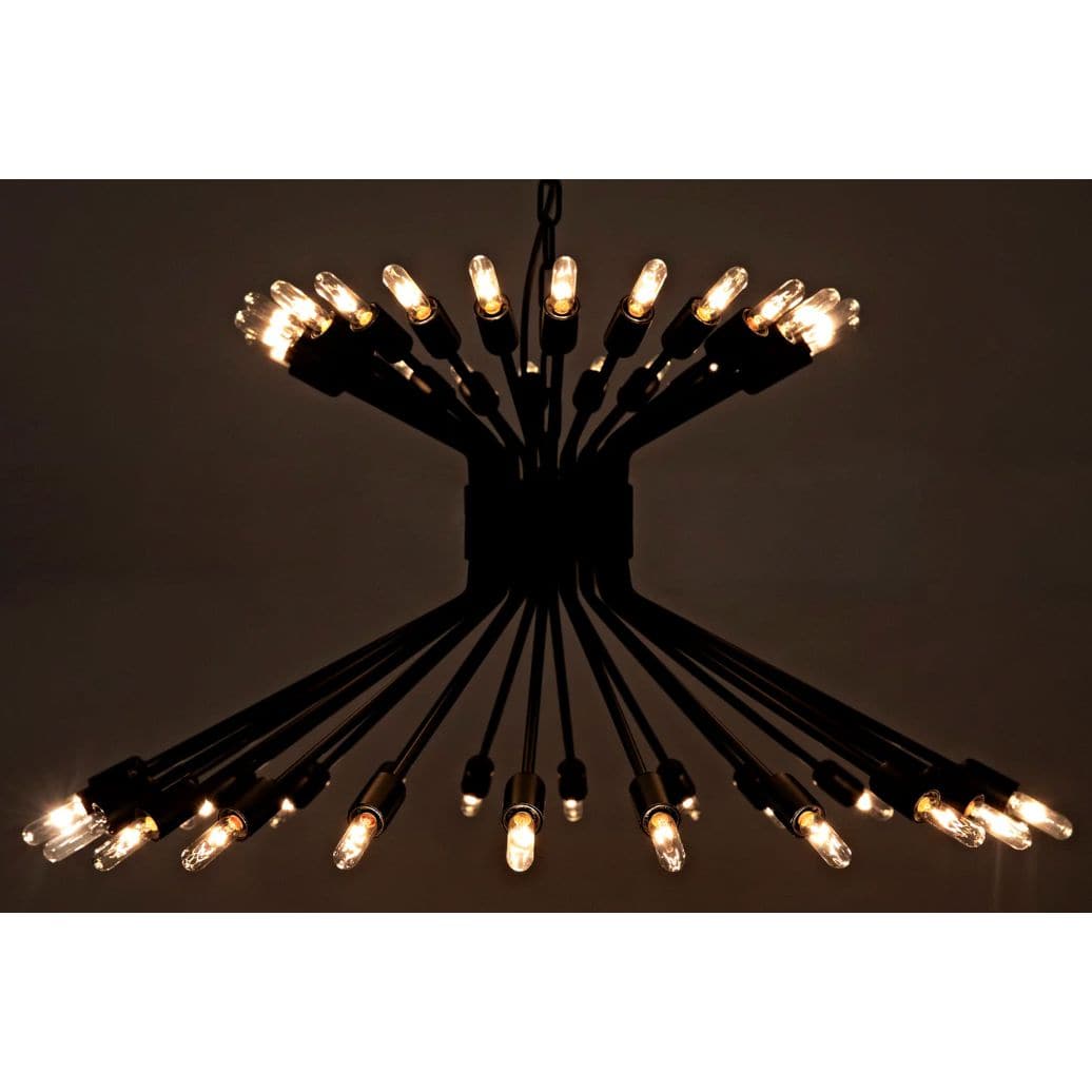 Mancini Chandelier Black Steel