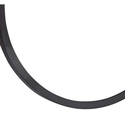 Black Round Steel Mirror