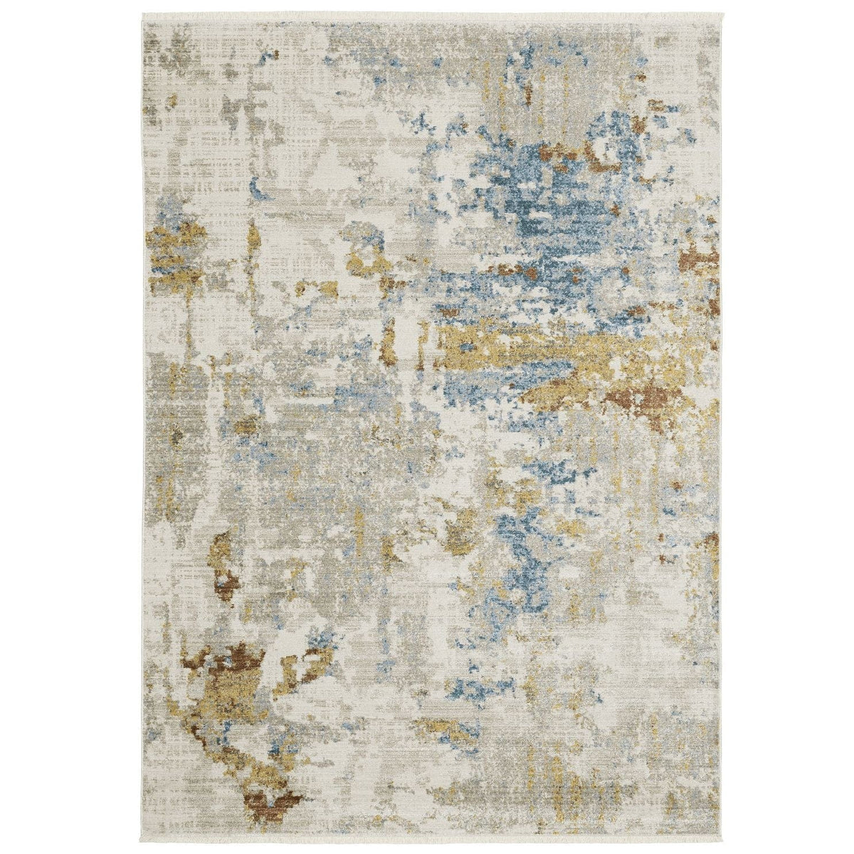 Brackston Beige & Blue Multi-Colored Rug