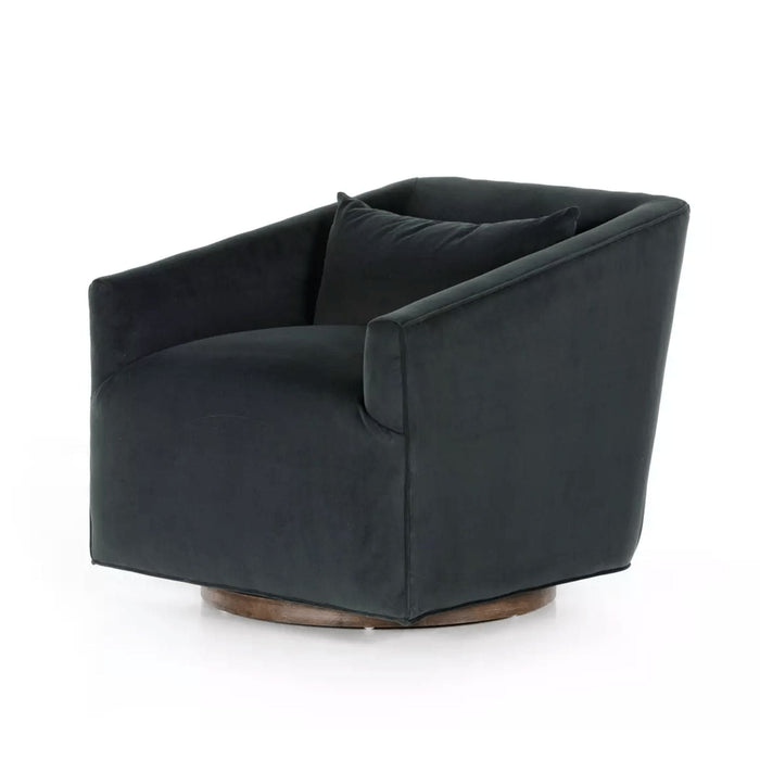 Madison Velvet Smoke Swivel Chair