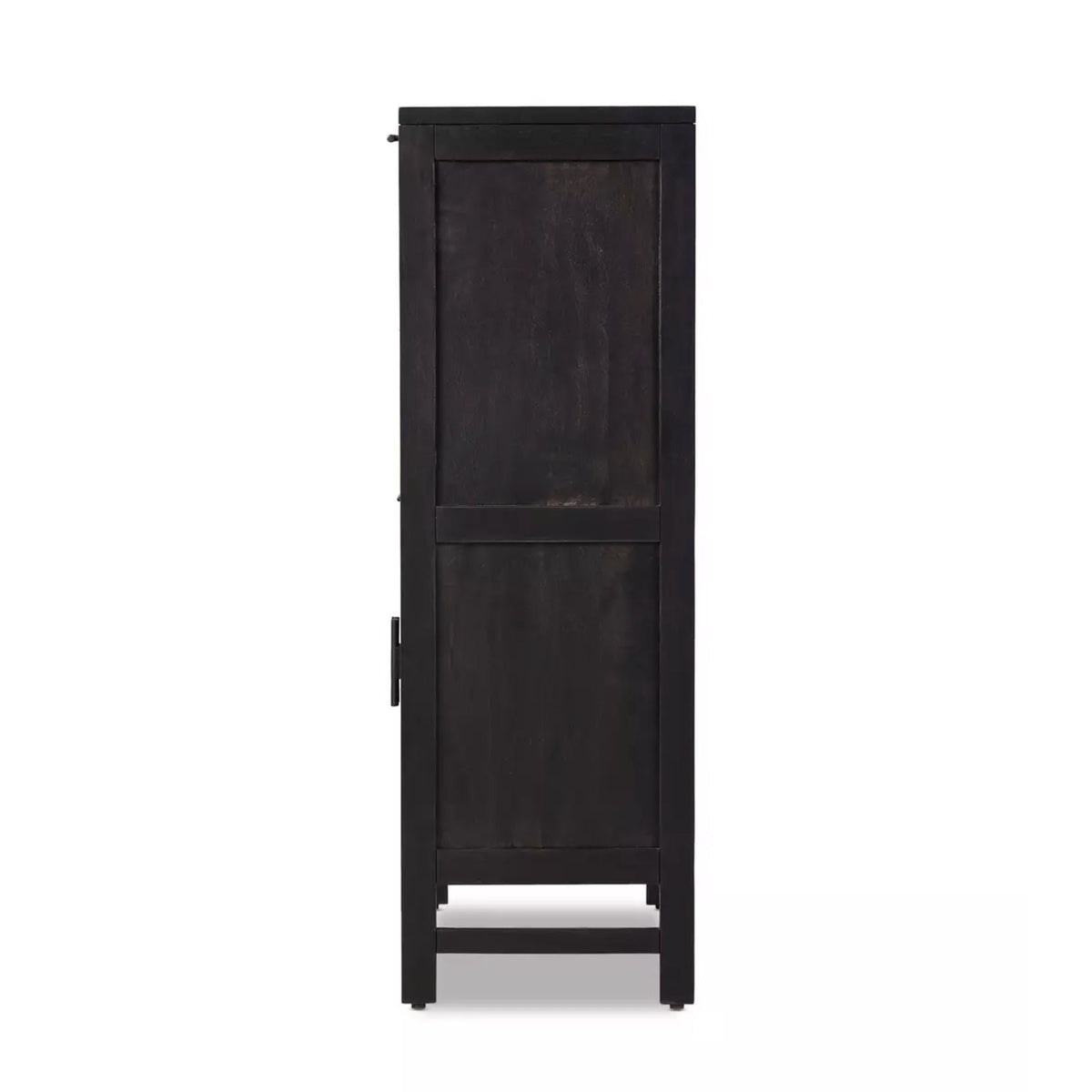 Cabot Black Cane Bar Cabinet