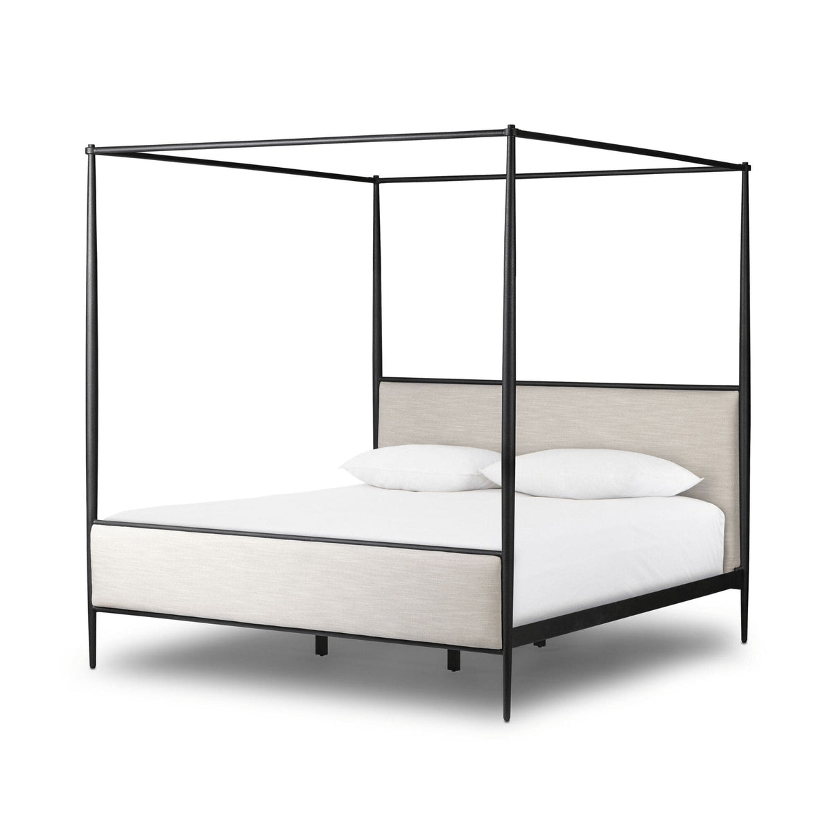 Flannigan Black & Cream Canopy Bed