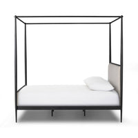 Flannigan Black & Cream Canopy Bed