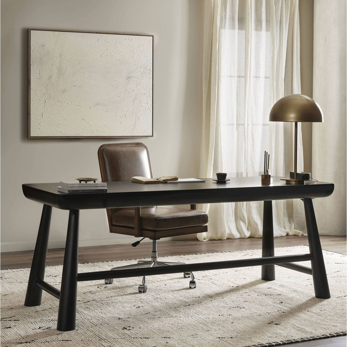 Kayo Black Acacia Desk