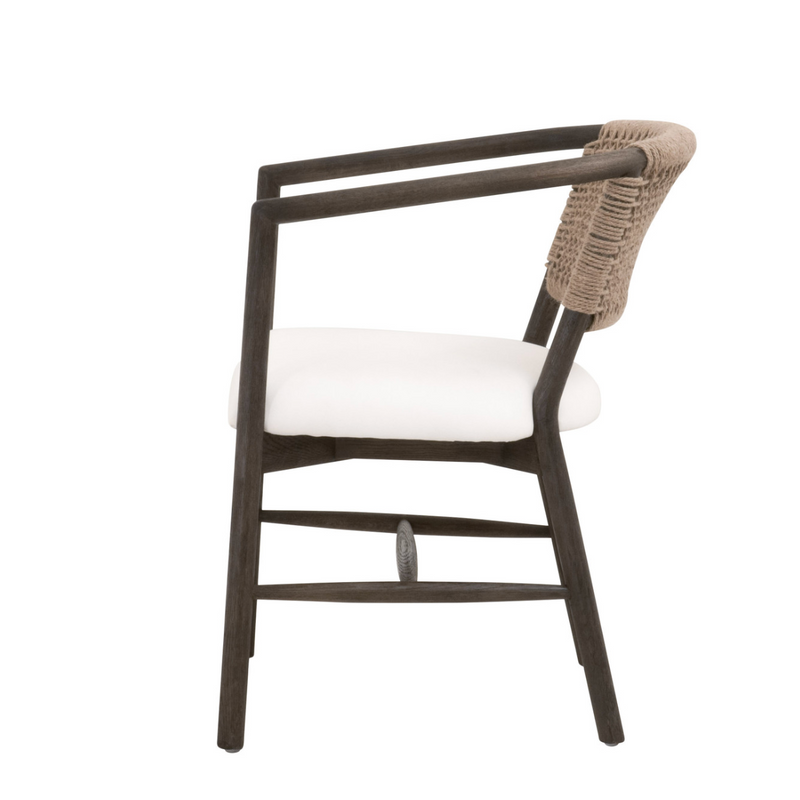 Concord Brown Oak & Jute Accent Chair