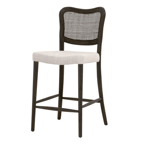 Carly Matte Brown Cane Counter Stool | Bone & Brass