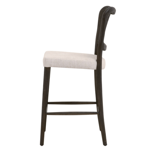 Carly Matte Brown Cane Counter Stool