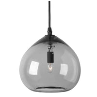 Charcoal Grey Glass Pendant Light