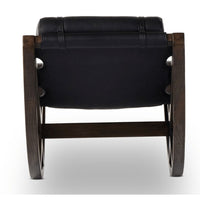 Torrence Black Leather Sling Chaise