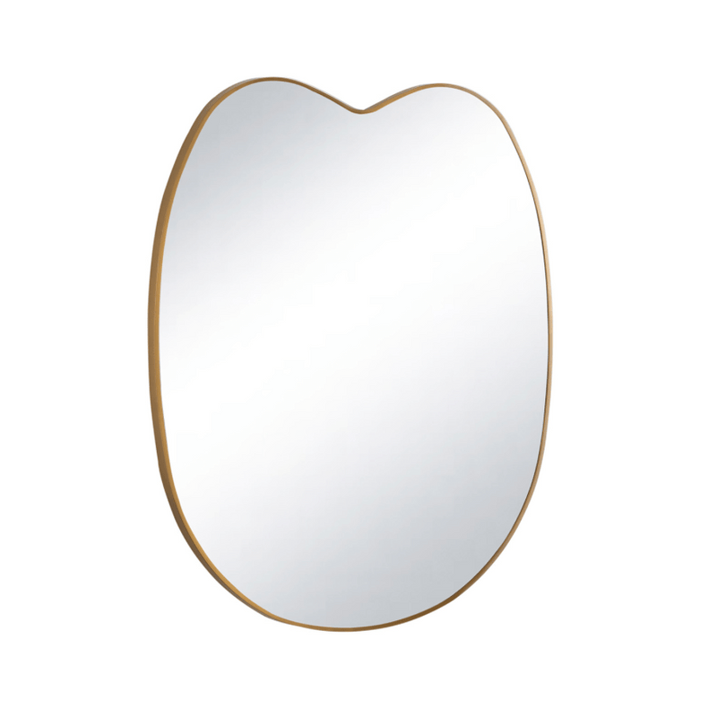 Mela Metal Mirror Natural Brass