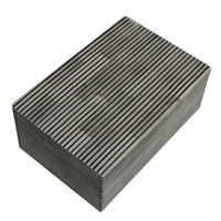 Gray and Ivory Striped Bone Decorative Box