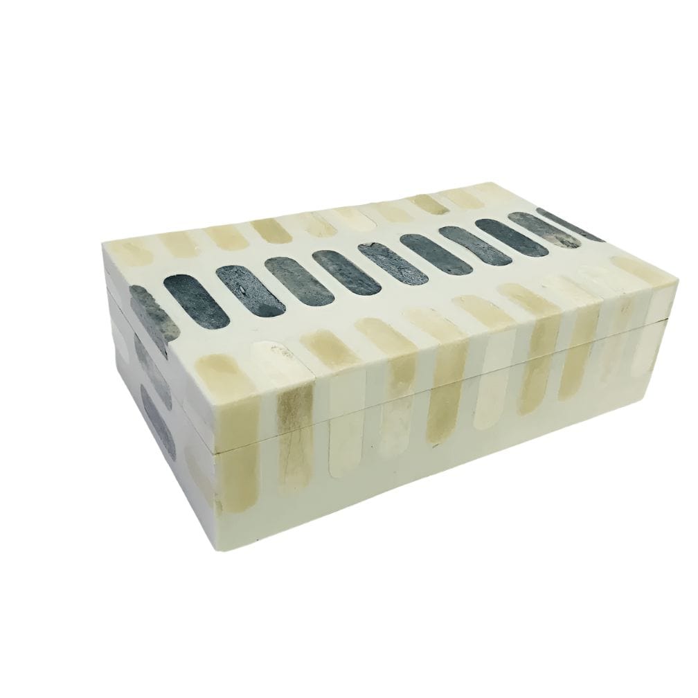 Tri-Tone Decorative Bone Box