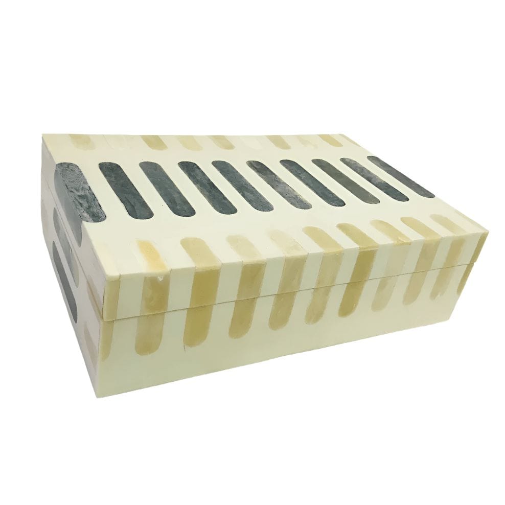 Tri-Tone Decorative Bone Box