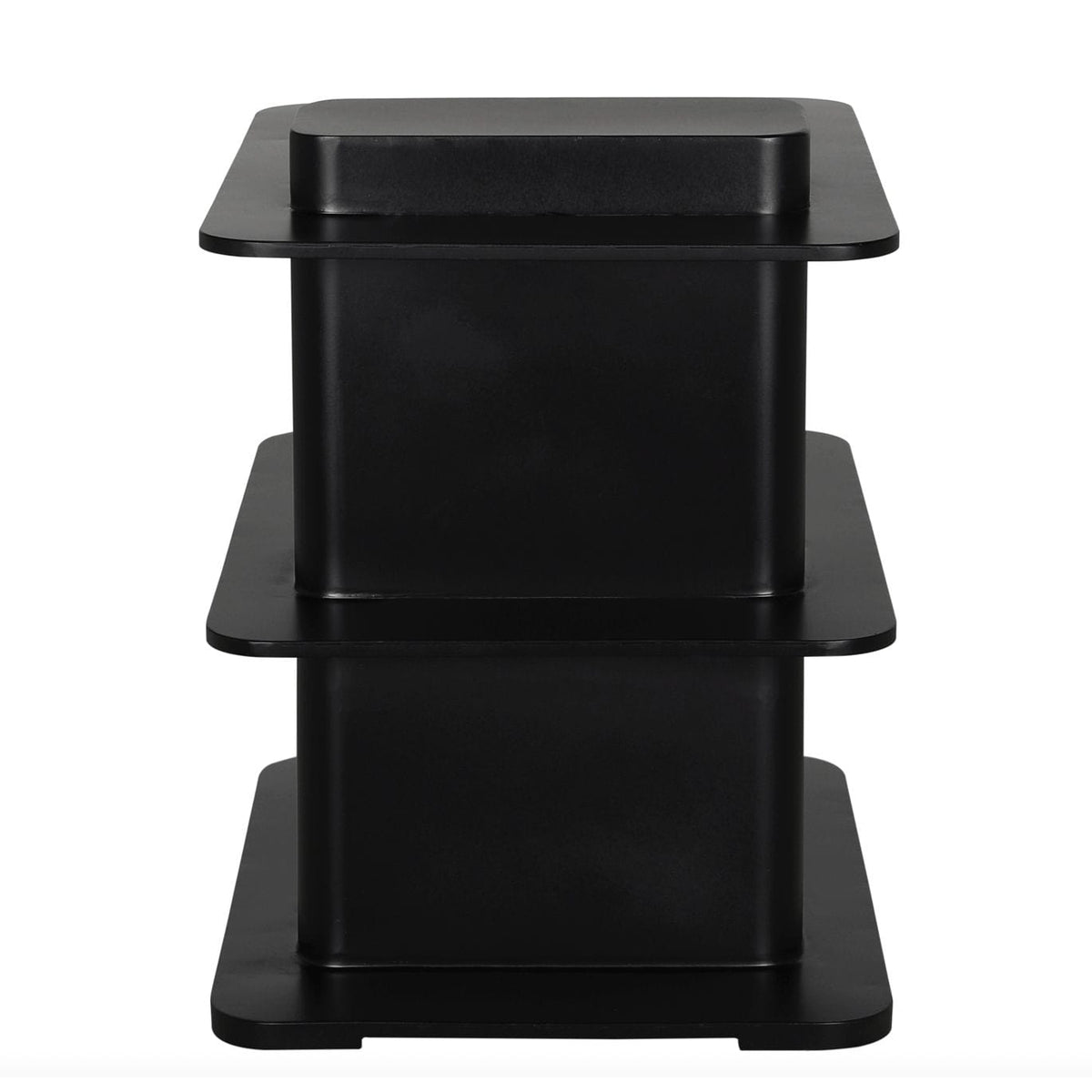 Ecolette Black Steel 3 Shelf Side Table