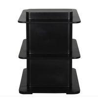 Ecolette Black Steel 3 Shelf Side Table