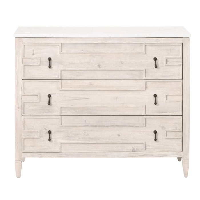 Emerie White Washed Entry Cabinet