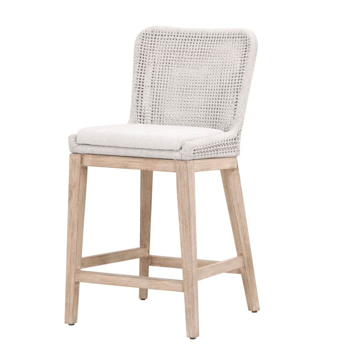 Mesh White Rope Counter Stool