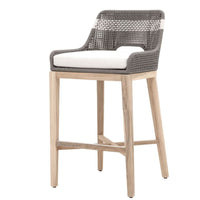 Tapestry Dove Gray Rope Outdoor Barstool