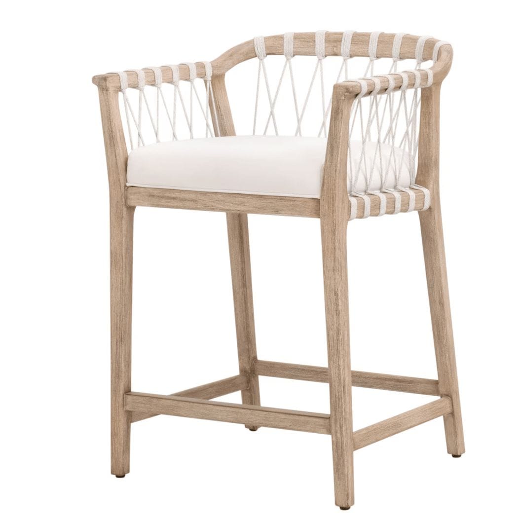 Pacific White Rope Counter Stool