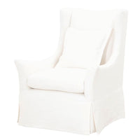 Otto Cream Crepe Swivel Club Chair