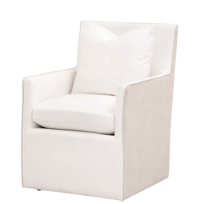 Harmony French Linen Arm Chair with Casters