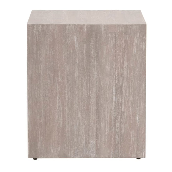 Dovetail Gray Wood End Table