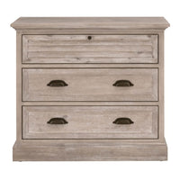 Eden Natural Gray  3-Drawer Nightstand