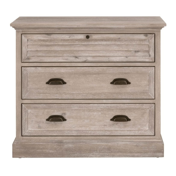 Eden Natural Gray  3-Drawer Nightstand