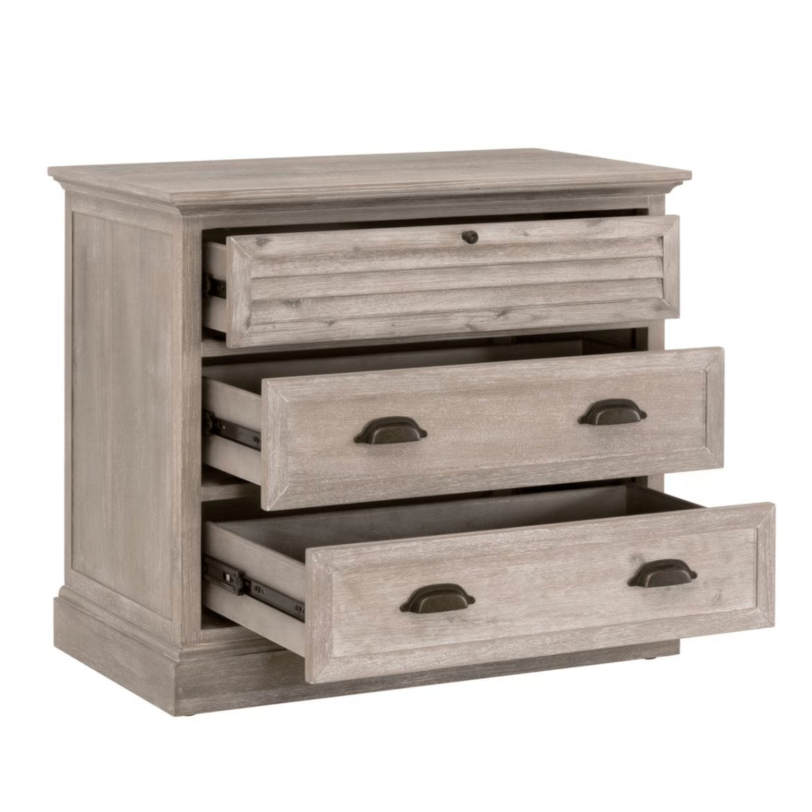 Eden Natural Gray  3-Drawer Nightstand