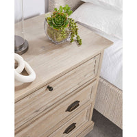 Eden Natural Gray  3-Drawer Nightstand