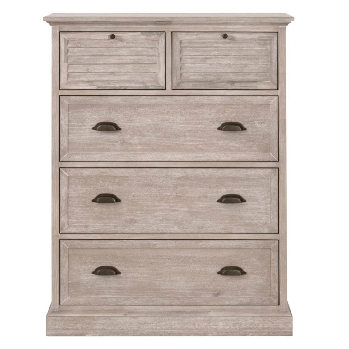 Eden Natural Gray 5-Drawer High Chest