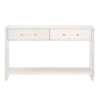 Sonia Pearl Shagreen & Lucite Console Table