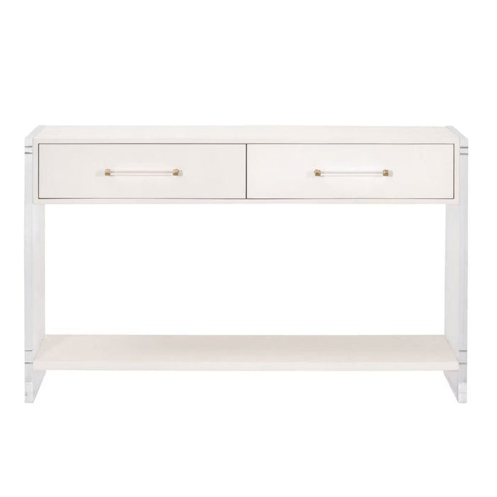 Sonia Pearl Shagreen & Lucite Console Table